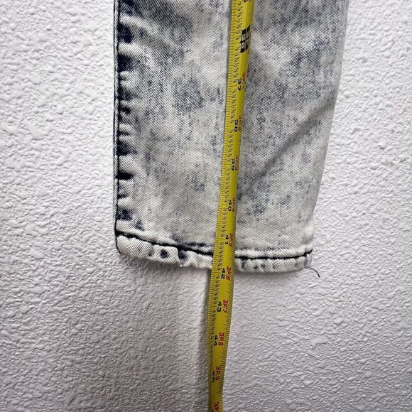 Brooklyns Best Stretch Mens Size 34x32 Skinny Blue Acid Wash Denim Jeans - Picture 6 of 9